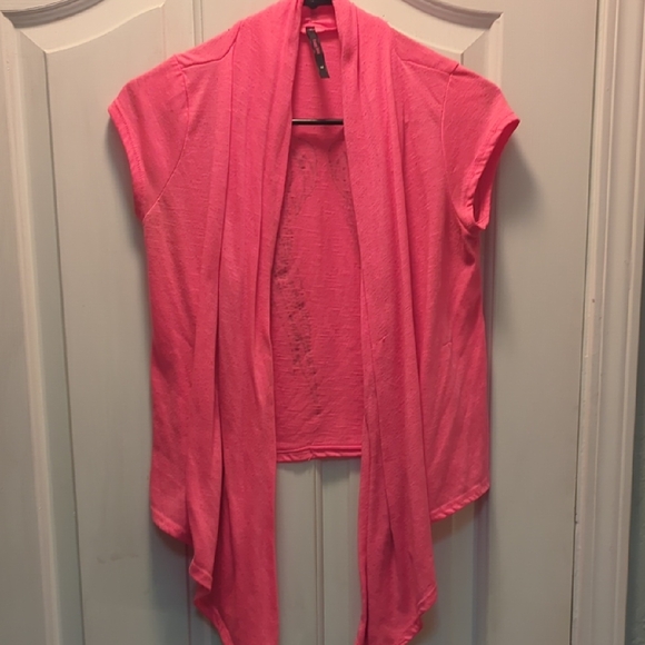 Pink Women's Open Front Cardigan - Picture 1 of 3